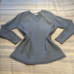 Athleta V-Neck Sweater in Light Blue
